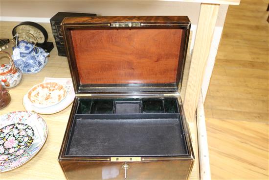 A Victorian rosewood toilet box length 34.5cm